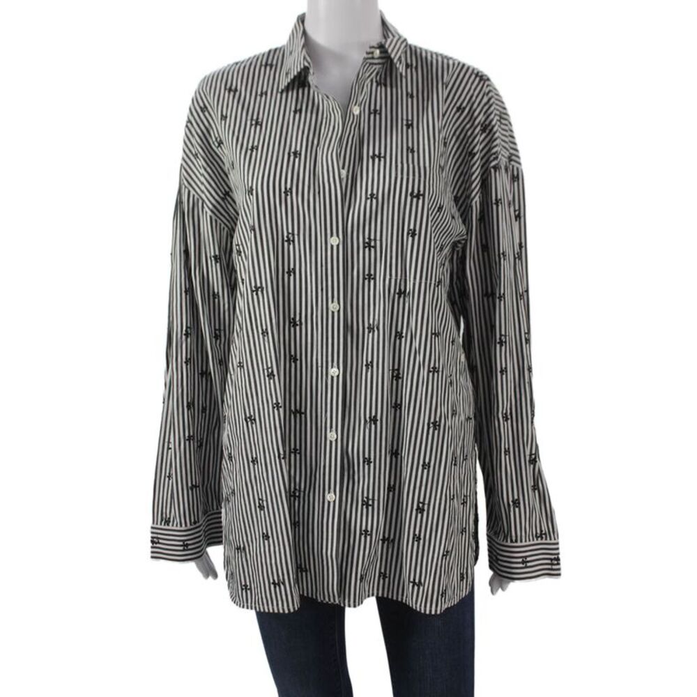 Robert Rodriguez Women Striped Cotton Button-Up Multicolor Longsleeve Size S